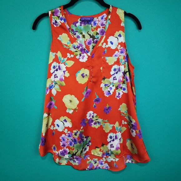 Hale Bob Tops - Hale Bob Floral Sleeveless Blouse